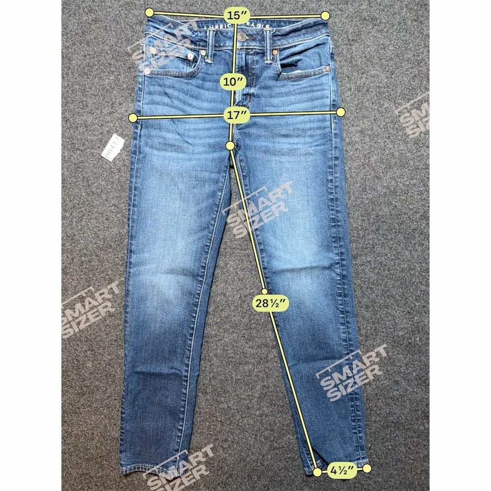 American Eagle AirFlex+ Skinny Jeans Men's 28x30 Blue Medium Wash Stretch